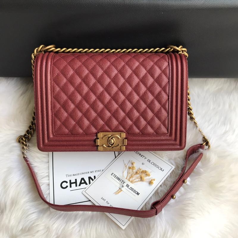 Chanel 2.55 Classic A92193 (A67087) Ball patterned antique copper and jujube red
